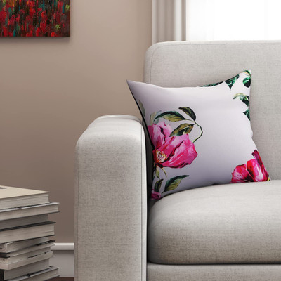 SEJ BY NISHA GUPTA Polyester Cushions Cover(40 cm*40 cm, White)