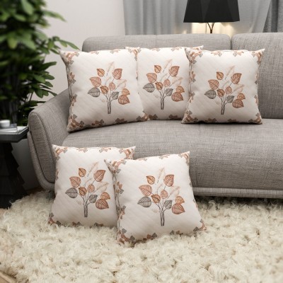 AstralAura Velvet Cushions Cover(Pack of 5, 40 cm*40 cm, Brown, Grey)