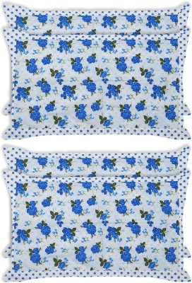 KUBER INDUSTRIES Floral Pillows Cover(Pack of 4, 43 cm*67 cm, Blue)