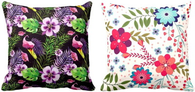 TheYaYaCafe Cotton Cushions Cover(30 cm*30 cm, Pack of 2, Multicolor)