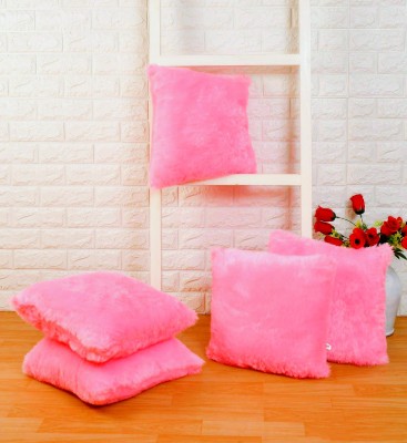 Cyuteenuts Self Design Pillows Cover(Pack of 5, 40.64 cm*40.64 cm, Pink)