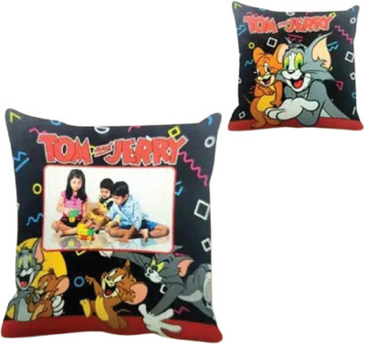 ABHISHEK PRINTMART Cotton Cushions Cover(30 cm*30 cm, Black)