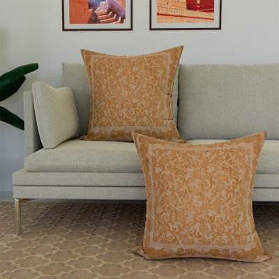 KUBER INDUSTRIES Polyester Cushions Cover(Pack of 2, 62 cm*62 cm, Brown)