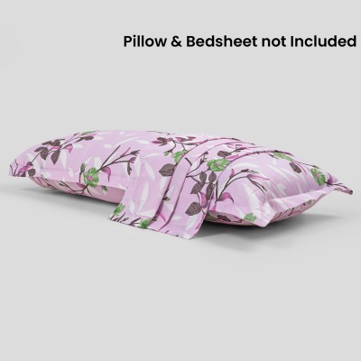 HOMEMONDE Cotton Pillows Cover(66 cm*50 cm, Pink, Lavender)