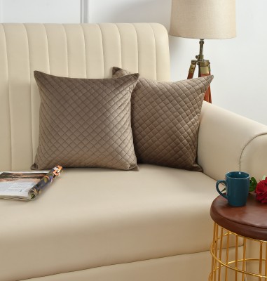 VICTORY WEAVES Abstract Cushions Cover(Pack of 2, 40 cm*40 cm, Brown)