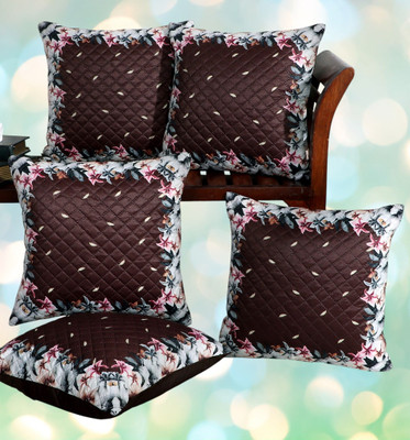 viraj Polyester Cushions Cover(41 cm*41 cm, Pack of 5, Multicolor)