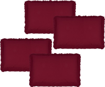 KUBER INDUSTRIES Self Design Pillows Cover(Pack of 4, 76 cm*53 cm, Maroon)
