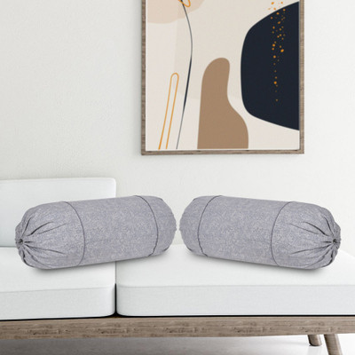 VHC Cotton Bolsters Cover(40.64 cm*77.47 cm, Pack of 2, Blue)