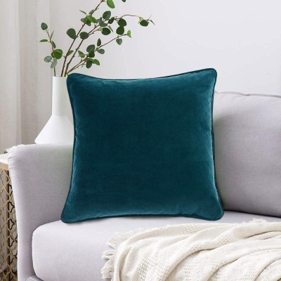 AMITRA Plain Cushions & Pillows Cover(43 cm*43 cm, Blue)