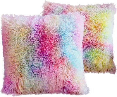 PICKKART Fur Cushions Cover(Pack of 2, 36 cm*36 cm, Multicolor)