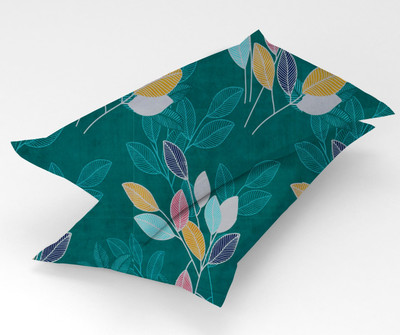 Flipkart SmartBuy Microfiber Pillows Cover(50 cm*76 cm, Pack of 2, Dark Green, Orange)