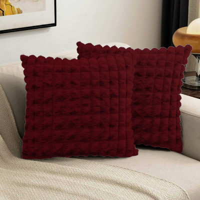 TONY STARK Polyester Cushions & Pillows Cover(40 cm*40 cm, Pack of 2, Red)