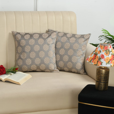 YW Yahwey Velvet Cushions Cover(40 cm*40 cm, Pack of 2, Grey)