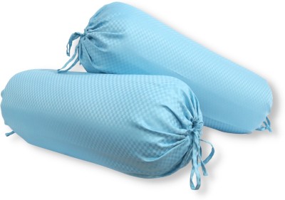 SWAYAM Cotton Bolsters Cover(Pack of 2, 38 cm*76 cm, Light Blue)