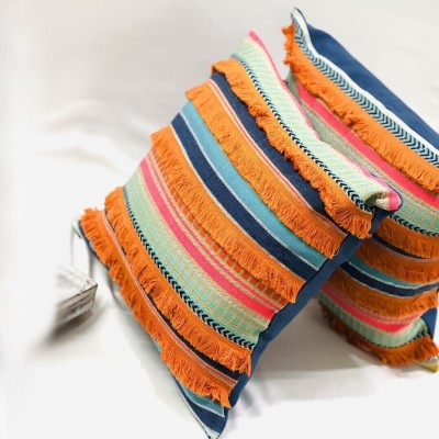 Sleepy Threads Jacquard, Cotton Cushions Cover(Pack of 2, 40 cm*40 cm, Multicolor)