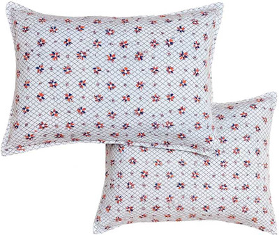 RRB TEXTILE Cotton Pillows Cover(50 cm*75 cm, Pack of 2, White)