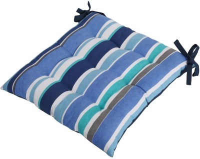 Dekor World Striped Cushions & Pillows Cover(40 cm*40 cm, Blue)