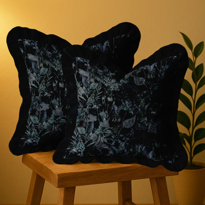 Vargottam Cotton Cushions & Pillows Cover(41 cm*41 cm, Pack of 2, Black)