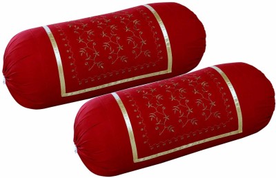 Sosha Cotton Pillows Cover(Pack of 2, 80 cm*40 cm, Red)