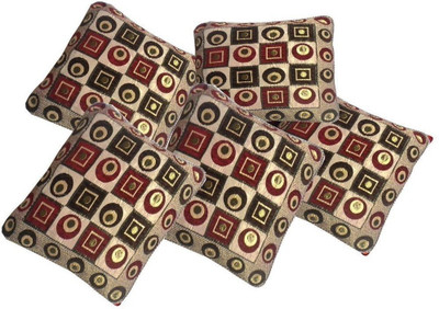 Shivkirpa Cotton Cushions Cover(40 cm*40 cm, Pack of 5, Multicolor)