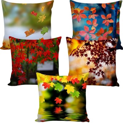 TRENDECOR Floral Cushions Cover(Pack of 5, 60 cm*60 cm, Multicolor)