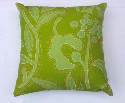RohanInc Embroidered Cushions Cover(40 cm*40 cm, Green)