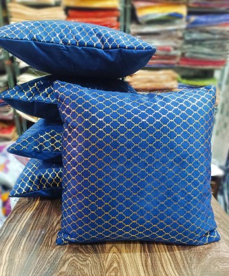 LOFEY Printed Cushions & Pillows Cover(Pack of 5, 40 cm*40 cm, Blue)