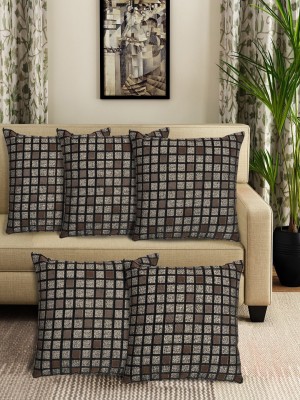 Saral Home Viscose Cushions Cover(Pack of 5, 40 cm*40 cm, Grey)