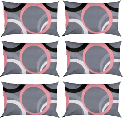 SUKHBERI Cotton Pillows Cover(43 cm*63 cm, Pack of 6, Grey)