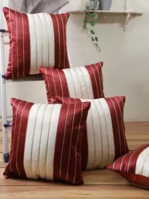 aaradhya Polycotton Cushions Cover(Pack of 5, 40 cm*40 cm, Maroon)