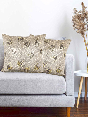 Snockers Velvet Cushions Cover(40 cm*40 cm, Pack of 2, Cream)