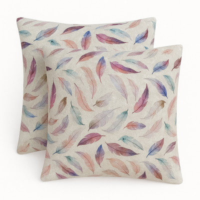 Tripoli Polyester Cushions & Pillows Cover(Pack of 2, 40 cm*40 cm, Multicolor, White)