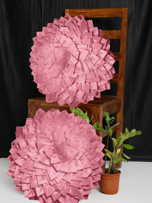 ks craft Polyester, Dupion Silk Cushions Cover(Pack of 2, 40 cm*40 cm, Peach)
