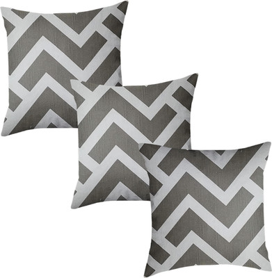 A&A Fabrics Polyester, Velvet Cushions & Pillows Cover(40 cm*40 cm, Pack of 3, Grey, White)