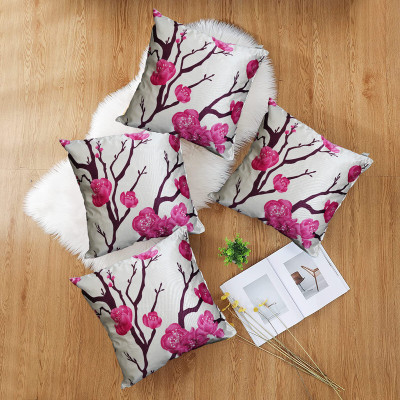 Hims Polyester Cushions Cover(55 cm*55 cm, Pack of 4, Pink)