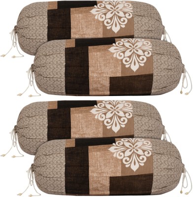 KUBER INDUSTRIES Cotton Bolsters Cover(Pack of 4, 40 cm*77 cm, Brown)