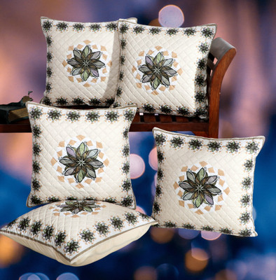 V JAY Polyester Cushions Cover(41 cm*41 cm, Pack of 5, Multicolor)