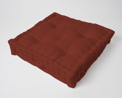 SKANDA FAB Cotton Solid Floor Cushion Pack of 1(Terracotta Marron)