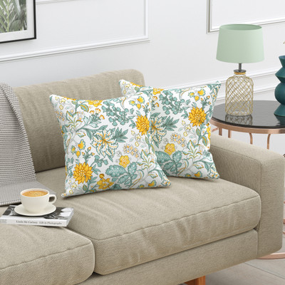 JAIPURIMPEX Cotton Cushions Cover(Pack of 2, 40 cm*40 cm, Multicolor)