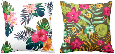 TheYaYaCafe Cotton Cushions Cover(30 cm*30 cm, Pack of 2, Multicolor)