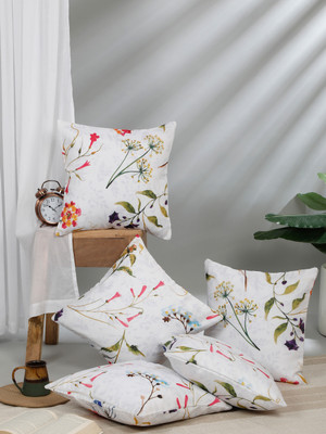 ROSARA HOME Polyester Cushions Cover(Pack of 5, 40 cm*40 cm, Multicolor)
