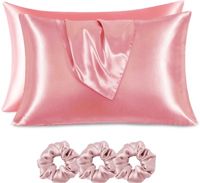 Kanushi Industries Plain Pillows Cover(Pack of 2, 71.12 cm*45.72 cm, Peach)