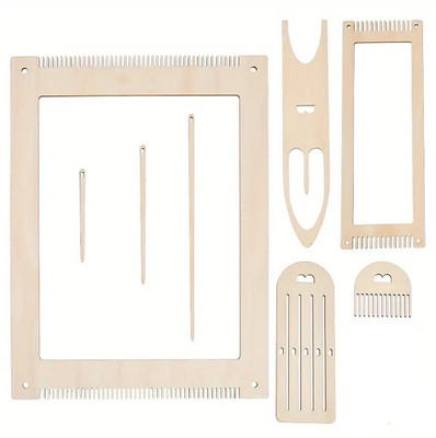 CLITHS Cliths Weaving Loom Kit for DIY Craft for Yarn Crafting (Set of 8 Pcs) Wooden Cut-outs(8)