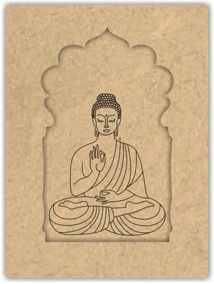 Haoser Pack of 2 Wooden Pre-Marked MDF Jharokha, Decorative Wooden Cut-outs(2)