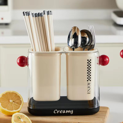 SARVANGAH Empty Cutlery Holder Case(creamy  Holds 12 Pieces)