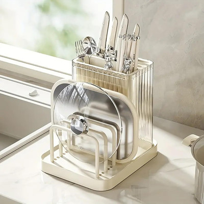 HOUSE OF QUIRK Empty Cutlery Holder Case(Cream  Holds 9 Pieces)