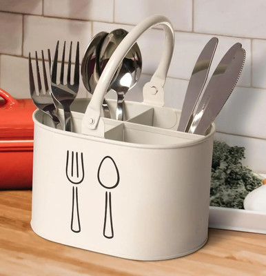 frogtail Empty Cutlery Holder Case(white  Holds 24 Pieces)