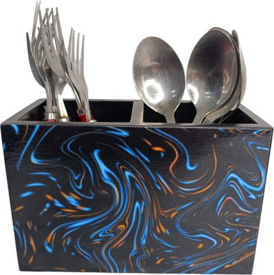 Womenium Craft Empty Cutlery Holder Case(Black  Holds 20 Pieces)
