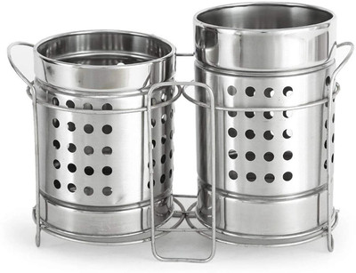Easyroot Empty Cutlery Holder Case(Silver  Holds 36 Pieces)