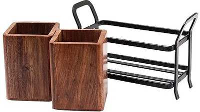 SWH Empty Cutlery Holder Case(Brown  Holds 20 Pieces)